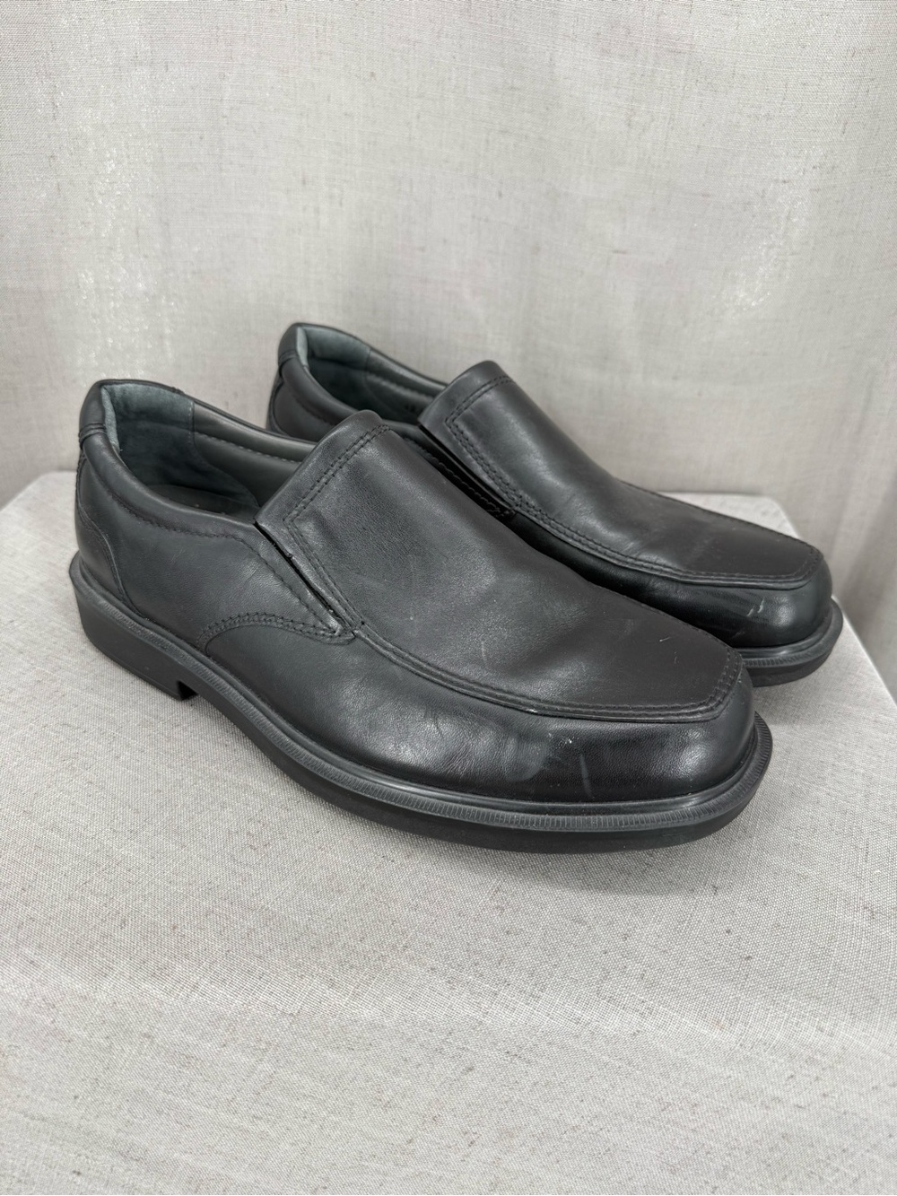 SAS Diplomat Loafers Men's 12 W Black Leather Slip On Dress Shoes USA Made